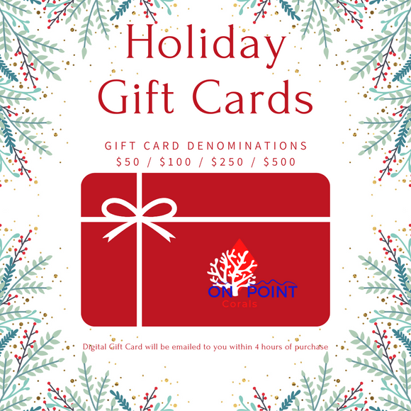 On Point Corals Holiday Gift Card ($50, $100, $250, $500)